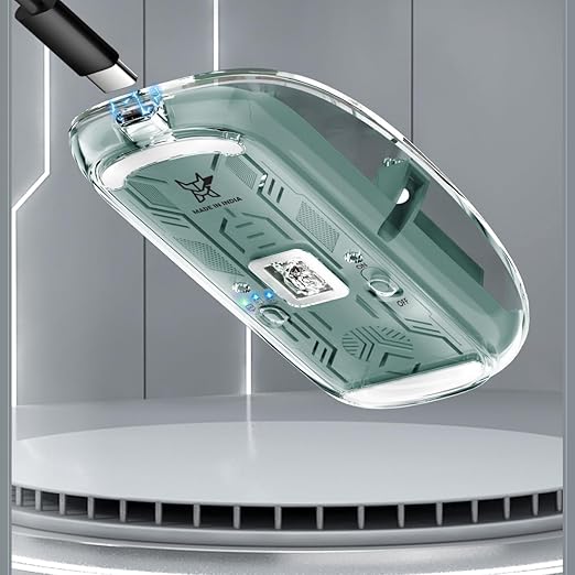 Transparent Wireless and Bluetooth Rechargeable Mouse