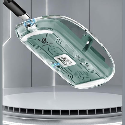 Transparent Wireless and Bluetooth Rechargeable Mouse