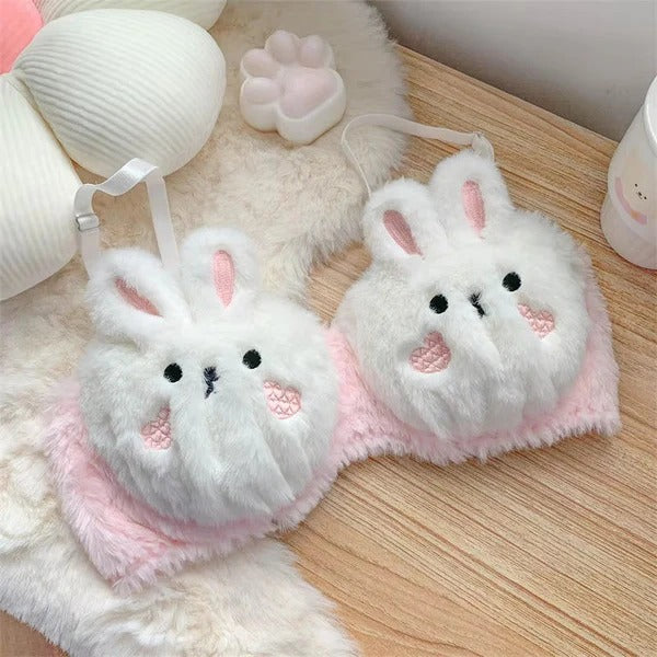 New High Quality Cute Anime Soft Plush Design bra underwear Japanese cartoon rabbit underwear Bra & Panty Set 582