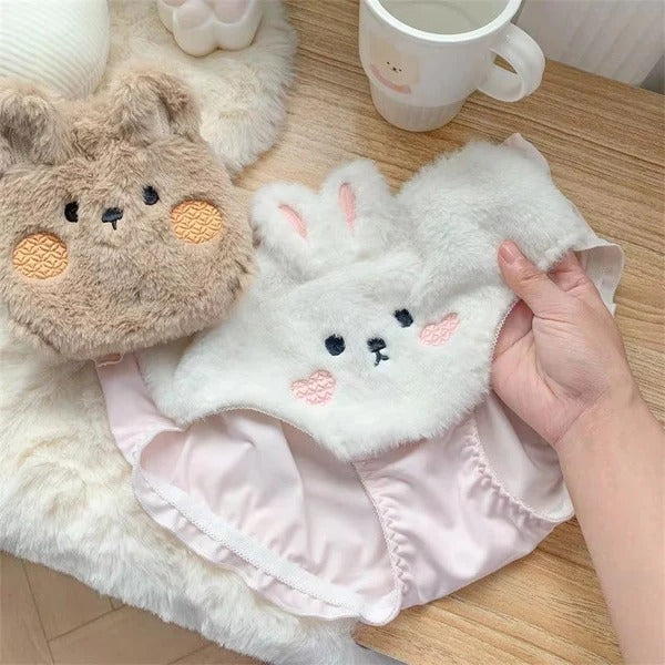 New High Quality Cute Anime Soft Plush Design bra underwear Japanese cartoon rabbit underwear Bra & Panty Set 582
