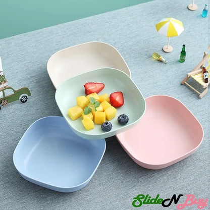 10Pcs Multi-function Spit Bone Dish Household Food Grade Plastic Spit Bone Dish Round