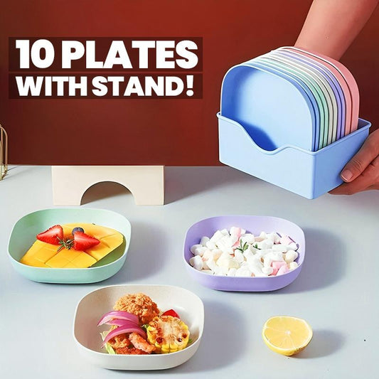 10Pcs Multi-function Spit Bone Dish Household Food Grade Plastic Spit Bone Dish Round